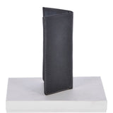 Cow Waxy Large Leather Classic 8 Card Bill-Fold  Wallet Black :  1558