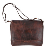 Large Leather Vintage Messenger Bag Tan : Robin