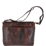 Large Leather Vintage Messenger Bag Tan : Robin