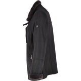 Leather Sheepskin Flying Jacket Black: Anton