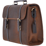 Vintage Oily Hunter Leather Briefcase Brown: Walter
