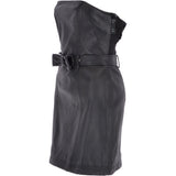 Women's Leather Bandeau Mini Dress Black: BOOBTUBE DRESS