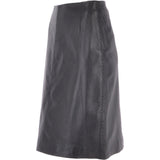 Women's Leather Pencil Skirt  Black : V2 Knee