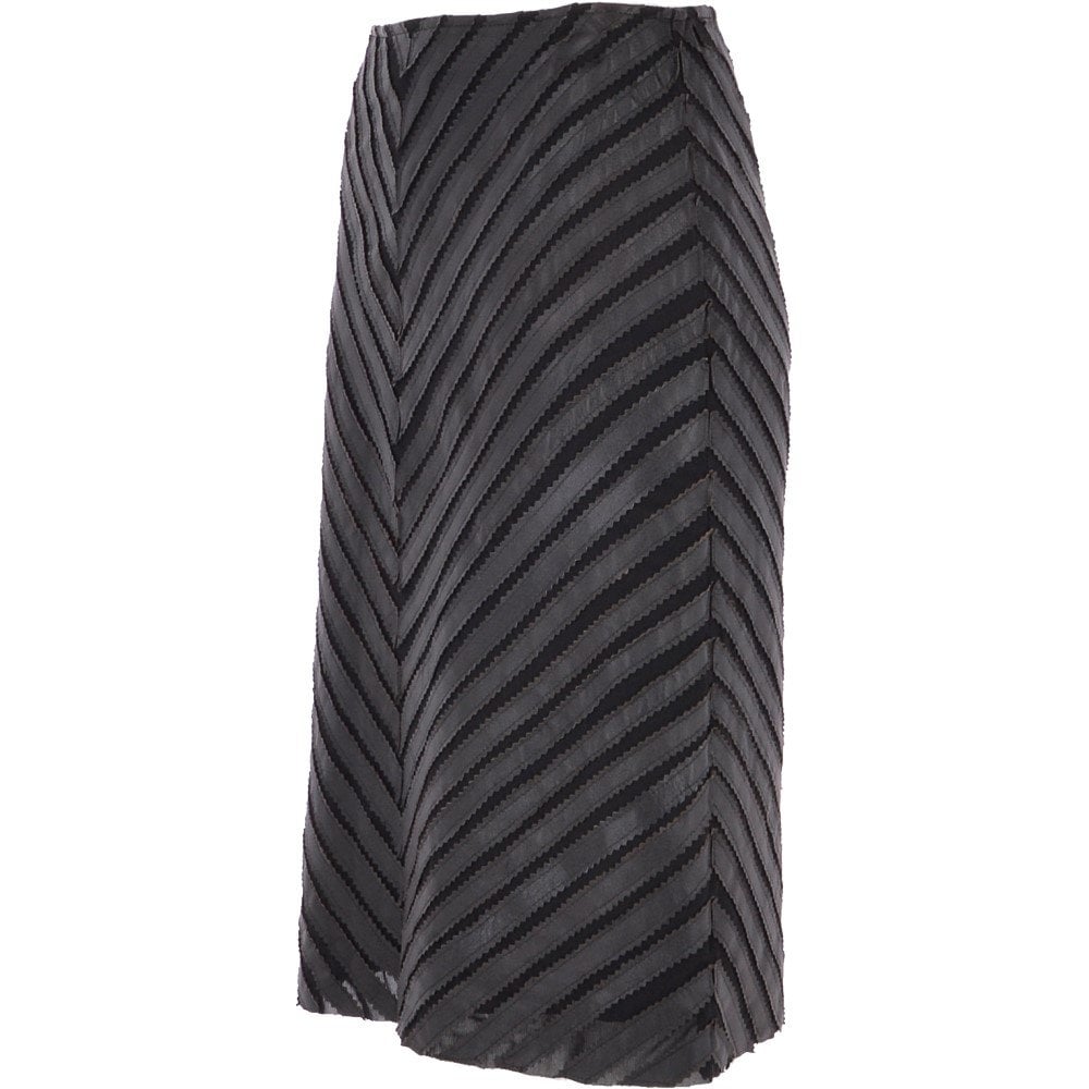 Women's Long 23.5 Inch Leather Skirt Black : Lycra Skirt