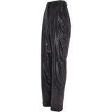 Womens Snake Print Leather Trousers Black/croc: 766 TROUSERS