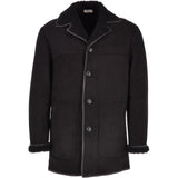 Mens Classic Sheepskin Coat Black: KE 884 BOX
