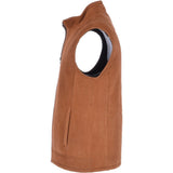 Men's Leather Sheepskin Gilet Whisky/black: KE YELEK 1