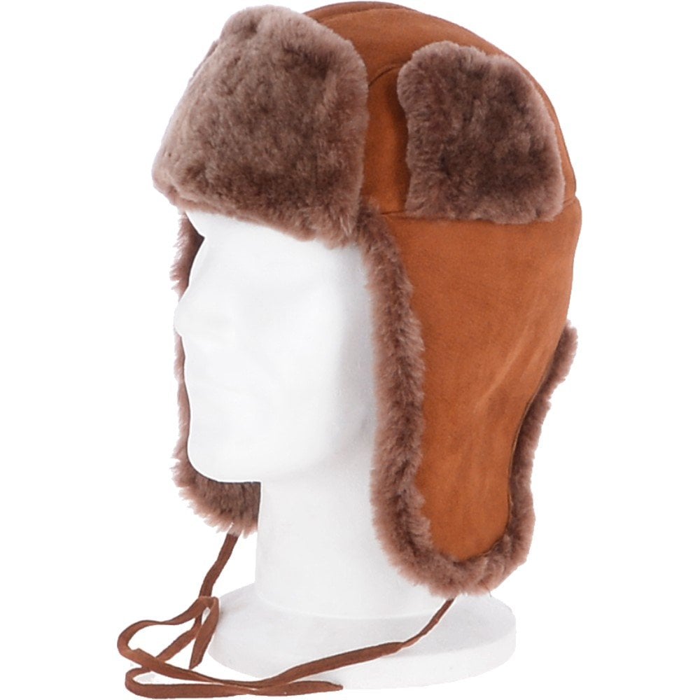 Unisex Sheepskin Trapper Hat Whisky: 208