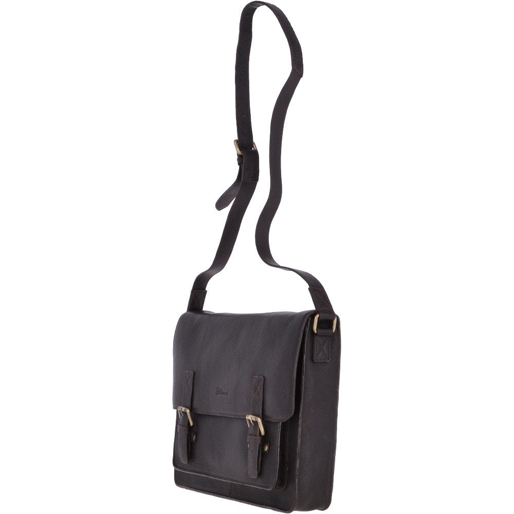 14 Inch Leather Satchel Brown : Josh