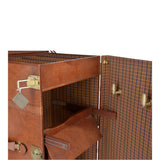 The Bridge Vintage Large Italian Vegetable Tanned Leather Saddle Trunk Brown: 8840401