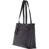 Large Vintage Leather Handbag Black – G29