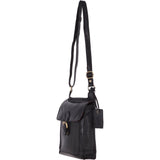Vintage Small Leather Travel Shoulder Bag Black – G24