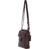 Vintage Small Leather Travel Shoulder Bag Brandy – G24