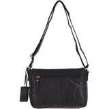 Vintage Leather Cross Body Shoulder Bag Black – G22