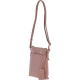 Small Zip Top Leather Crossbody Bag Lychee – 62675