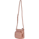Small Compact Leather Crossbody Bag Rose Gold - 62662