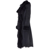 Long Length Toscana Suede Leather Coat Ocean: KB 270