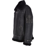 Luxury Sheepskin Pilot Jacket Black: MP 40