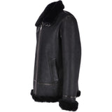 Luxury Shearling Pilot Jacket Black: MP 33