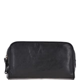 Mens Leather Washbag Black: G-37