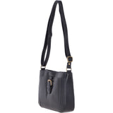 Vegetable Tanned Small Leather Shoulder Bag Navy : V-27