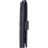 Small Vegetable Tanned Cash And 12 Card Envelope Purse Black: V-62