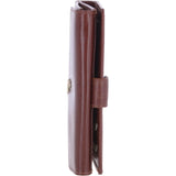 Small Vegetable Tanned Cash And 12 Card Envelope Purse Chestnut: V-62