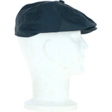 8 Panel Leather Flat Cap Blue: CAP-03