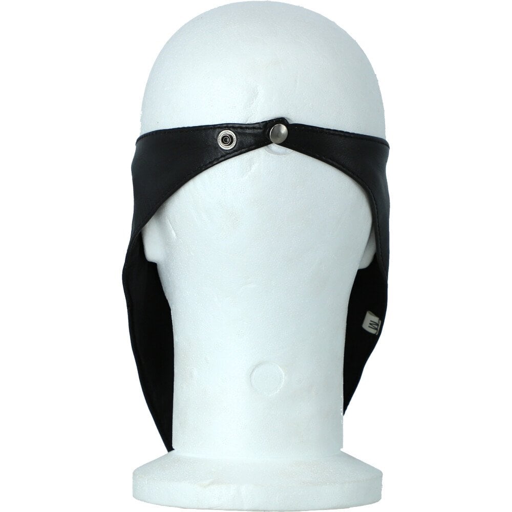Leather Embossed Bandana Face Mask Black: FACE MASK