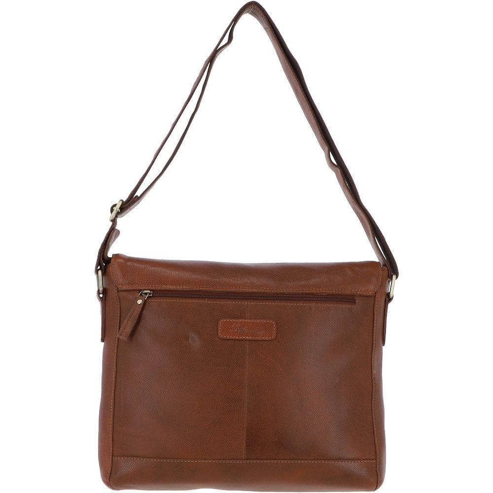 Michigan Leather Messenger Bag Cognac: M-57