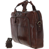 Ashwood Hi Veg Leather Laptop Briefcase Tempo Brown: 8143