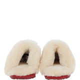 Women's Classic  Suede Sheepskin Slippers Red Velvet: FEN-LADIES SLIPPERS