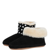 Sheepskin Slippers Black Silver: LADIES BOOTYS