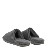 Fenland Classic Mens Suede Sheepskin Slippers Grey