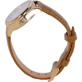 Ashwood Womens Croc Leather Watch With Mother Of Pearl Face Mustard: AW-0011