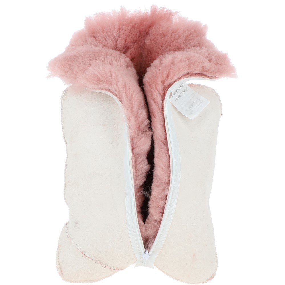 Natural Sheepskin Hot Water Bottle Cover Rosa Pink: WOOL WATER