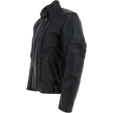 Mens Fashion Cowhide Leather Jacket Black: BIKER 220