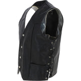 Leather Laced Waistcoat Black :  G-W/C 632