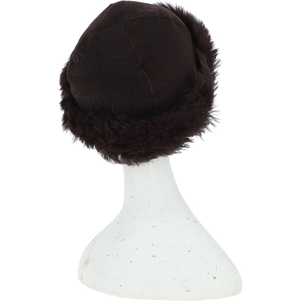 Ladies Vintage Curly Luxury Sheepskin  Hat Brown/Brown: CURL HAT