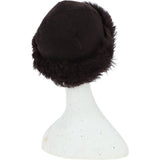 Ladies Vintage Curly Luxury Sheepskin  Hat Brown/Brown: CURL HAT
