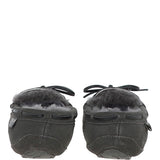 Women's Classic Suede Sheepskin Moccasin Slippers Grey: LADIES MOCCASSINS