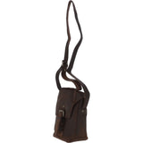 Small Vintage Leather Messenger Bag Brown: Miro