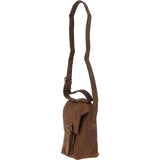 Small Vintage Leather Messenger Bag Tan: Miro