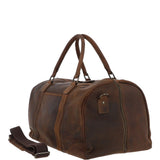 Large Vintage Leather Travel Holdall Tan: Jayden