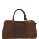 Large Vintage Leather Travel Holdall Tan: Jayden