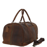 Large Vintage Leather Travel Holdall Tan: Jayden