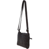 Vintage Woven Classic Leather Crossbody Bag Dark Brown: D-70