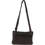 Vintage Woven Classic Leather Crossbody Bag Dark Brown: D-70