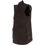 Eight Pocket Leather Gilet Brown/waxy: HUNTER