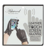 Touch Screen Friendly Leather Gloves Black : 821